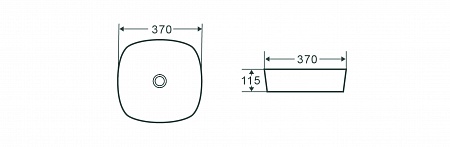 Раковина накладная Terminus Классик 370х370х115 Новочеркасск - фото 3