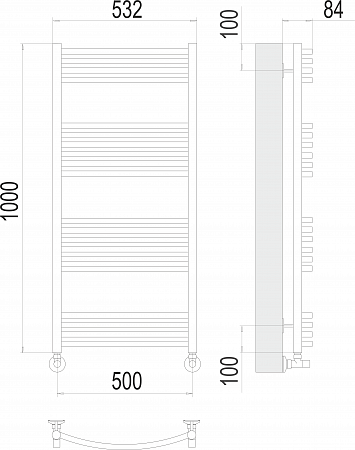 Классик П20 500х1000 Полотенцесушитель  TERMINUS Новочеркасск - фото 3