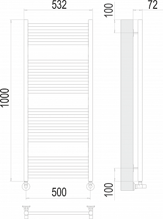 Аврора П20 500х1000 Полотенцесушитель  TERMINUS Новочеркасск - фото 3