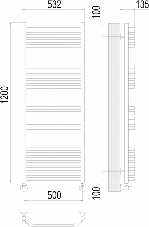 Виктория П22 500х1200 Полотенцесушитель  TERMINUS Новочеркасск - фото 3