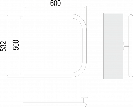П-обр AISI 32х2 500х600 Полотенцесушитель  TERMINUS Новочеркасск - фото 3