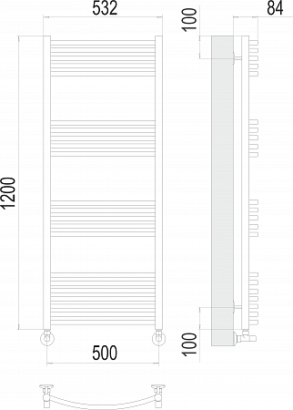 Классик П22 500х1200 Полотенцесушитель  TERMINUS Новочеркасск - фото 3