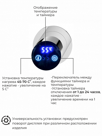 Рондо П2 350х760 электро Полотенцесушитель TERMINUS Нержавеющая сталь Новочеркасск - фото 5