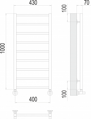 Контур П9 400х1000 Полотенцесушитель  TERMINUS Новочеркасск - фото 3