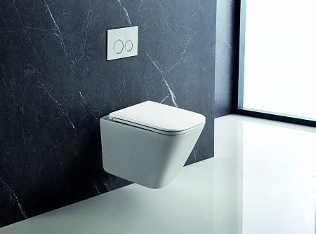 Подвесной унитаз безободковый Terminus Ватикан Monolit 490х340 белый Новочеркасск - фото 1